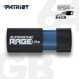 USB3.2 მეხსიერება PATRIOT SUPERSONIC RAGE LITE 64GB PEF64GRLB32U