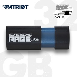 USB3.2 მეხსიერება PATRIOT SUPERSONIC RAGE LITE 32GB PEF32GRLB32U