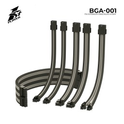 PSU სადენის დამაგრძელებელი 1STPLAYER BGA-001 BLACK & GRAY-JUSTSHOP.GE-ზე