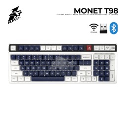 კლავიატურა 1STPLAYER MONET T98 Romance RGB MECHANICAL GATERON Yellow Pro 2.0 SWITCHES