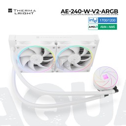 თხევადი გაგრილების სისტემა AQUA ELITE 240 WHITE ARGB V2