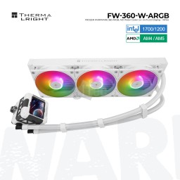 თხევადი გაგრილების სისტემა THERMALRIGHT FROZEN WARFRAME 360 WHITE ARGB 2.4 -inch LCD display
