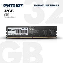 მეხსიერება PATRIOT Signature Series PSD532G48002 32GB DDR5 4800Mhz-JUSTSHOP.GE-ზე