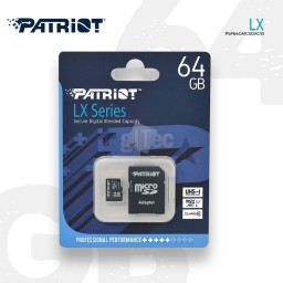მეხსიერების ბარათი PATRIOT PSF64GMCSDXC10 64GB LX SERIES MICRO SDXC UHS-I 3.0-JUSTSHOP.GE-ზე