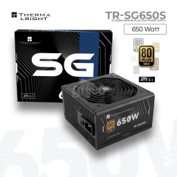 კვების ბლოკი HERMALRIGHT TR-SG650S 650W 80+ Gold NON Modular ATX 3.1 BLACK-JUSTSHOP.GE-ზე