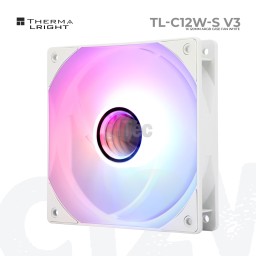 ქეისის ქულერი THERMALRIGHT TL-C12W-S V3 A-RGB PWM WHITE