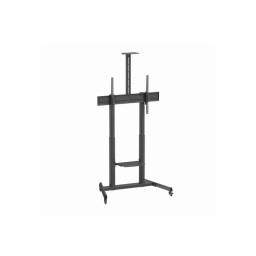 ტელევიზორის სადგამი: Gembird TVS-100T-03 TV floor stand with caster wheels (tilt) 60-100