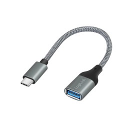 ადაპტერი: Logilink CU0106 USB 3.2 Gen1 USB-C adapter C/M to USB-A/F OTG auminum 0.15m