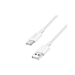 კაბელი: Logilink CU0321 USB 2.0 to USB-C Cable 60W Nylon White 1m