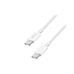 კაბელი: Logilink CU0342 USB-C to USB-C Cable 60W Nylon White 1.5m