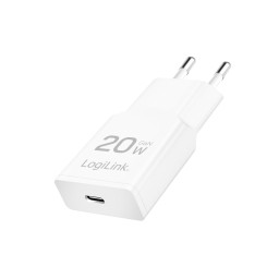 დამტენი: Logilink PA0345 USB-C (PD 3.0) 20W GaN Fast Charger White