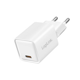 დამტენი: Logilink PA0355 USB-C GaN Fast Charger (PD+QC 3.0) 20W White