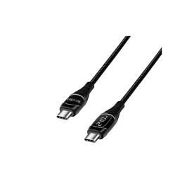 კაბელი: Logilink CU0185 USB Type-C 240W PD Fast Charger Cable With E-mark & Display Black 2m