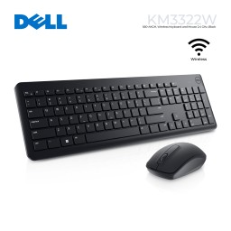 WIRELESS კლავიატურა მაუსი Dell KM3322W 580-AKGH WIRELESS COMBO BLACK-JUSTSHOP.GE-ზე