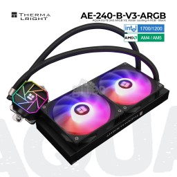 თხევადი გაგრილების სისტემა THERMALRIGHT AQUA ELITE 240 ARGB V3 BLACK-JUSTSHOP.GE-ზე