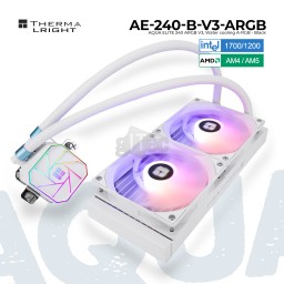 თხევადი გაგრილების სისტემა THERMALRIGHT AQUA ELITE 240 ARGB V3 WHITE-JUSTSHOP.GE-ზე