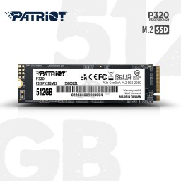 SSD Patriot P320 P320P512GM28 512GB M.2 2280 PCIe-JUSTSHOP.GE-ზე