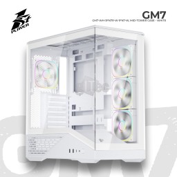 ქეისი 1STPLAYER GM7-WH-3FN7R-W-1FN7-W MID-TOWER WHITE