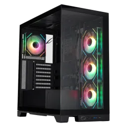 ქეისი 1STPLAYER Mi8 MI8-BK-3FC7R-1FC7 MID-TOWER BLACK