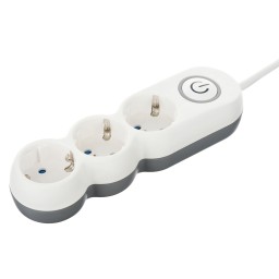 2E დენის დამაგრძელებელ power strip Plus 3XSchuko switch, 3G*1.0mm2, 3m, white