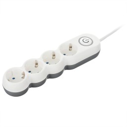 2E დენის დამაგრძელებელ power strip Plus 4XSchuko switch 3G*1.0mm2, 3m, white