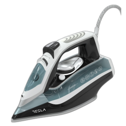 Tesla ორთქლის უთო IR302BL, 2400W, 380ML, Steam Iron, White/Black-JUSTSHOP.GE-ზე