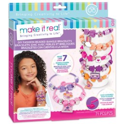 მძივების ნაკრები Make It Real DIY Fashion Beaded Bangle Bracelets