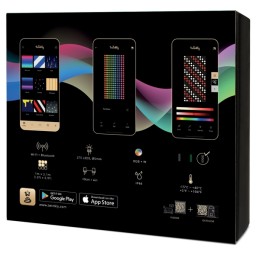 საახალწლო განათება - გამჭვირვალე კაბელი Smart LED Twinkly Curtain RGBW 210, Gen II, IP44, 1.45м*2.1-JUSTSHOP.GE-ზე