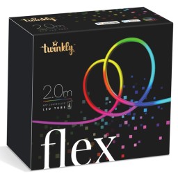 Smart LED Twinkly Flex RGB 200, დრეკადი, IP20, 2მ, თეთრი კაბელი-JUSTSHOP.GE-ზე