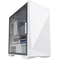 Zalman ქეისი Z1 ICEBERG, MidT, 1xUSB2.0,2xUSB3.0, 3x120mm, TG (side panel), without PSU, white-JUSTSHOP.GE-ზე
