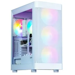 Zalman ქეისი PC case I4 TG without PSU, 2xUSB3.0, 1xUSB2.0, 4x140mm RGB, VGA 320mm, LCS ready, TG Side Panel, ATX, white