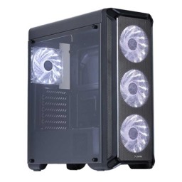 Zalman ქეისი Computer case I3, MidT, 2xUSB2.0,1xUSB3.0, 4x120mm White LED, acrylic (side panel), without PSU, black