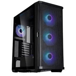 Zalman ქეისი PC case Z10 Plus without PSU, 2xUSB3.0, 1xUSB Type-C, 3x140mm ARGB, 1x120mm ARGB, VGA 395mm, LCS ready, TG Side Panel, EATX, black-JUSTSHOP.GE-ზე
