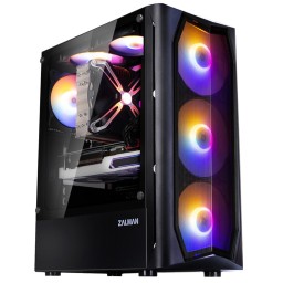 Zalman ქეისი PC case N4 Rev.1 without PSU, 1xUSB3.0, 2xUSB2.0, 3x140mm, RGB, 3x120mm RGB, VGA 315mm, LCS ready, TG Side Window, ATX, black-JUSTSHOP.GE-ზე