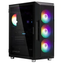 Zalman ქეისი PC case I3 Neo without PSU, 1xUSB3.0, 2xUSB2.0, 4x120mm RGB, VGA 355mm, LCS ready, TG Side Panel, ATX, black-JUSTSHOP.GE-ზე
