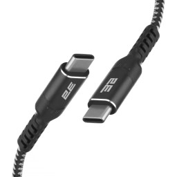 2E Сable USB-C > USB-C charge/data, 1m, 240W Type-C, Aluminum Shell, black