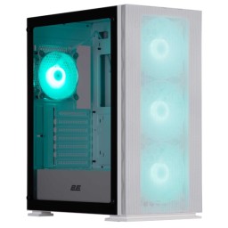 2E GAMING PC case Virtus Neo G3301NW without PSU, 2xUSB3.0, 1xUSB2.0, 3x140mm ARGB, 1x120mm ARGB, VGA 340mm, LCS ready, controller with remote, TG Side Panel, ATX, white