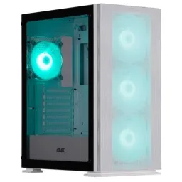 2E GAMING PC case Virtus Neo G3301NW without PSU, 2xUSB3.0, 1xUSB2.0, 3x140mm ARGB, 1x120mm ARGB, VGA 340mm, LCS ready, controller with remote, TG Side Panel, ATX, white-JUSTSHOP.GE-ზე