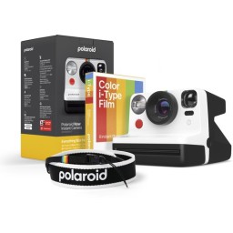 Polaroid EB Now Gen 2 Black & White, White Frame + Strap (8 Film Pack) ფირის ფოტოაპარატი-JUSTSHOP.GE-ზე