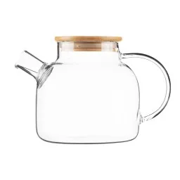 მინის ჩაიდანი Ardesto Teapot Midori, 1200ml, borosilicate glass, bamboo, transparent