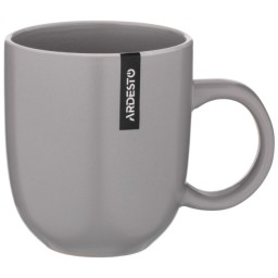 ჭიქა Ardesto Mug Cremona, 390 мл, Dusty grey, ceramics