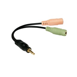 ადაპტერი: Logilink CA0021 Audio adapter 3.5 mm 4-pin/M to 2x 3.5 mm 3-pin/F 0.15 m