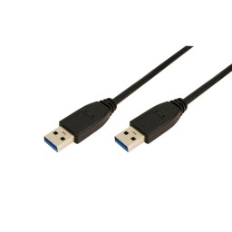 კაბელი: Logilink CU0039 USB 3.0 Cable AM to AM black 2m-JUSTSHOP.GE-ზე