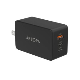 დამტენი: Arzopa C65 GaN Fast Charger USB/2xUSB-C 65W-JUSTSHOP.GE-ზე