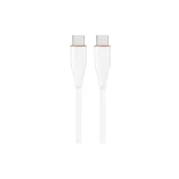 კაბელი: Gembird CC-USB2S-CMCM-1.5M-w Premium silicon Type-C Power Delivery (PD) charging & data cable 1.5m White