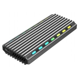 მყარი დისკის ყუთი: Gembird EE2280-U3C-03 USB 3.1 enclosure for M.2 NVMe Drives Backlighted Aluminum-JUSTSHOP.GE-ზე