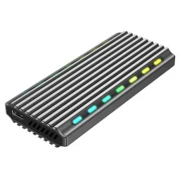 მყარი დისკის ყუთი: Gembird EE2280-U3C-03 USB 3.1 enclosure for M.2 NVMe Drives Backlighted Aluminum-JUSTSHOP.GE-ზე