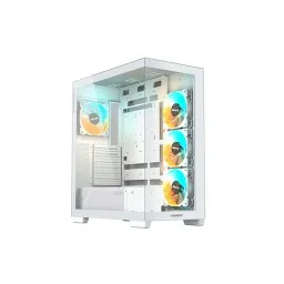 ქეისი: Gigabyte C500 PANORAMIC STEALTH ICE 4x120mm ARGB Fans Mid Tower White - C500PI ST