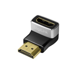 ადაპტერი: Logilink AH0005A HDMI adapter A/M to A/F 90° angled 8K/60Hz Black/Grey