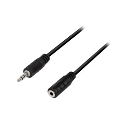 კაბელი: Logilink CA1055 3.5mm 3-Pin/M to 3.5mm 3-Pin/F Audio Cable Black 5m